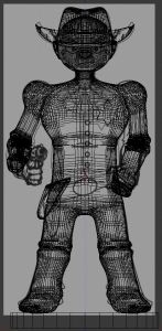 Bad Sheriffs - Sheriff Model Front - Wireframe